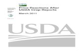 United States Department of Agriculture USDA Crop Reports...2011/03/11  · March 2011 1 NASS, USDA This report contains corn, soybean, wheat, and cotton price reactions to the USDA