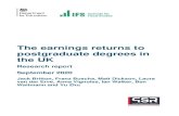 Earnings returns to postgraduate degrees in the UK · 18 Returns to masters degrees at age 35, by masters institution (women). . . . . . . . 49 19 Returns to masters degrees at age