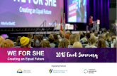 WE FOR SHE 2018 Event Summary · , shared her personal story of overcoming stereotypes and motivating herself. She had learned from her Dad at an early age that she could either succumb
