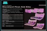 Product datasheet EGLISH Standard First Aid Kits · Product datasheet Standard First Aid Kits • Fully stocked and compliant with Health & Safety (HSE) Regulations • Lid features