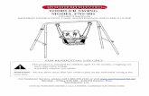 TODDLER SWING MODEL FNS-001Swing hangers: check to insure correct installation. Make sure that the bend of the swing hanger is positioned tightly against the stop washer and swing