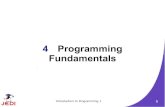 4 Programming Fundamentalsurishamay/JavaResources/javaprogbasics.pdf · Primitive Data Types: Floating Point – float and double Floating point types has double as default data type.
