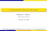 Communication Theory in the Cloudcommunity.wvu.edu/~mcvalenti/documents/toronto.pdf · Starting in 2005, we began partnering with Parabon Computation, Inc. Developer of the Frontier
