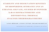 Stability And Desolvation Kinetics Of Droperidol Hydrates ...€¦ · ANALYSIS/THERMOGRAVIMETRY. This document was presented at PPXRD - ... Dehydration products ... Dehydratation