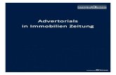 Advertorials in Immobilien Zeitung · 2017. 3. 28. · Formats and prices: Advertorials are possible in any of our ad formats (see pp. 14 and 15 of our Media Data) and will be charged