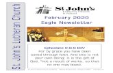 February 2020 Eagle Newsletter - St. John's Lutheran Church … · 2020. 1. 27. · February 2020 h Eagle Newsletter St. John’s Lutheran Church and School 4939 W. Montrose Ave.,