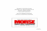 305834 MORSE GC-40 GCRS-40-40 GENERATORS...• Morse Industrial Equipment Inc. recommends that the installation, initial start-up and maintenance of this generator is carried out by