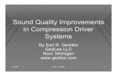 Sound Quality ImprovementsSoundQuality Improvements in ......Sound Quality ImprovementsSoundQuality Improvements in Compression Driver Systems By Earl R. Geddes GedLee LLC N i Mi hiNov