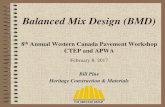 Balanced Mix Design (BMD) - CTEPCracking Test Choices ... balanced mix design procedures incorporating performance testing and criteria. The framework shall be presented in the format