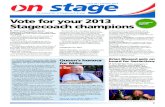 Issue 95 | January 2013 The newsletter of Stagecoach Group ...media.investis.com/S/StageCoach/report/onstage/issue95.pdf · SOUTH West Trains passengers at London Waterloo were treated