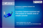Correlation between experiment and FEM analysis for ... · Simplified test Piece 1 (Cone shape) Simplified test Piece 2 (Valve case) Real model Converter Fr Port ... Catalytic converter