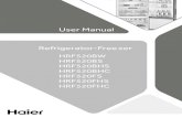 User Manual User Manual M Refrigerator-Freezer Refrige rator ......2019/05/31  · User Manual Refrige rator-Freezer HBM450WH1 HBM450 SA1 HBM450H SA1 User Manual Refrigerator-Freezer