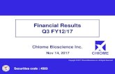 Financial Results Q3 FY12/17 · breast cancer (TNBC), lung cancer etc. Naked antibody LIV-1205 exhibited a noticeable inhibitory effect on tumor growth using animal model in single