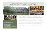 Wedding Receptions Swanland Village Hall flyer.pdf · wedding or party venue. Main Hall (Downstairs) Floor space 145 square metres – Seating capacity 170 people A stage of up to