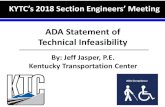 ADA Statement of Technical Infeasibility · ADA Statement of Technical Infeasibility. A . Technical Infeasibility determination . means that due to existing physical or site constraints
