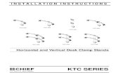 KTC SERIES INSTALLATION INSTRUCTIONS€¦ · KTC-220, 225, 320, 330, 440 and 445 Assembly 1. Assemble pole clamp back (M) to pole mount front using two washers (X) and two 1/4-20