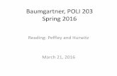 Baumgartner, POLI 195 Spring 2013 · Spring 2016 Reading: Peffley and Hurwitz March 21, 2016. ... cognitive bias, as part of human nature. •Second, evidence about this for the death
