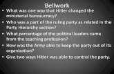 Bellwork - Mr. Rossi's History · Bellwork •What was one way that Hitler changed the ministerial bureaucracy? •Who was a part of the ruling party as related in the Party Hierarchy