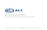 ACT Government Gazette · Contact Officer: Brodie Nicholls (02) 6205 5397 brodie.nicholls@act.gov.au Procurement, Property and Venues Government Office Projects Government Offices
