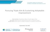 Pursuing Triple Aim & Sustaining Adoptable Improvement · 1.5 2 2.5 3 3.5 4 5. Are improvement projects at your organization aligned with the Triple Aim? (n = 28) 2. Is the Triple