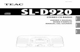 SL-D920 OM EFS vC unlock...CD-R/CD-RW disc, read the precautions supplied with the disc, or contact the disc manufacturer directly. Discs that can be played on this unit < Commercial