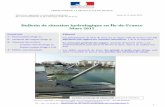 Bulletin de situation hydrologique en Île-de-France Mars 2015...La Seine au barrage de Chatou (78) (photo prise le 19/03/2015) Direction régionale et interdépartementale de l’environnement