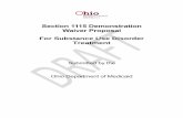Section 1115 Demonstration Waiver Proposal · Health and Addiction Services (OhioMHAS), developed and implemented a comprehensive redesign of the behavioral health benefit package