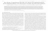 1038 IEEE TRANSACTIONS ON SOFTWARE ENGINEERING, VOL. …cmc/papers/rodeghero_tse15.pdf · An Eye-Tracking Study of Java Programmers and Application to Source Code Summarization Paige