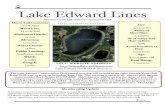 Lake Edward Lines · 2017. 6. 18. · Lake Edward Lines Newsletter of the Lake Edward Conservation Club Shore Soil Contents: 100% Sand Weed Line: ... through Amazon Smile and a small