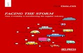 FACING THE STORM · Infographic illustrating the four life stages of the electric car The development, production, use, and recycling of an electric vehicle provide opportunities
