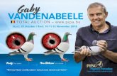 Gaby VANDENABEELE - Pigeon race results | PIPA · 2020. 5. 25. · GABY VANDENABEELE TOTAL AUCTION PIPA 2018 It was an emotional conversation with Gaby, Christine and Ilse. Thomas