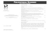 PHILOSOPHICAL R€¦ · Online Yearbook of Philosophy Fernández, Philosophical Readings, ISSN 2036-4989, features ar-ticles, discussions, translations, reviews, and biblio-graphical