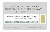 DISTRIBUTED ANTENNA SYSTEMS & RIGHTS OF WAY LICENSINGtexascityattorneys.org/wp-content/uploads/2016/06/... · Provider” (“CTP”) - Certificate from PUCT to offer “local exchange