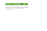 ANNUAL INFORMATION FORM - Dollarama...As at February 2, 2020, Dollarama operated 1,291 stores across Canada, and generated sales of $3.787 billion and EBITDA of $1.111 billion during