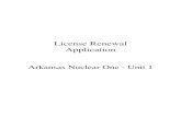 New License Renewal Application · 2012. 3. 30. · License Renewal Application Page ii Arkansas Nuclear One – Unit 1 function, material, environment, aging effect, and the aging