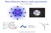 Bose Polarons theory and experimentsbqmc.upc.edu/pdfs/doc904.pdf · Bose Polarons theory and experiments Luis A. Peña Ardila! Barcelona,*November*29*2017*