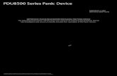 PDU8500 Series Panic Deviceamp;.pdfFigure 1-1 Dogged Position Figure 1-2 Un-dogged Position Dog Button Dog Button • The Dogging Feature is located on the bottom of the Panic Device