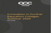 Innovation in Further Education Colleges Summer 2020 Innovation in... · innovation priorities and the barriers to increasing engagement and activity. The survey showed that colleges