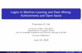 Logics in Machine Learning and Data Mining: Achievements ... · Overview 1 Introduction 2 Three cases for Logics in ML/DM Combining rules and ontologies Dealing with imprecision and