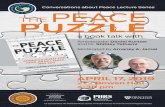 B o b s t C ente r f S . Conversations about Peace Lecture ... Peace Puzzle 4... · Conversations about Peace Lecture Series THE PEACE PUZZLE Ambassador Daniel Kurtzer and Dr. Shibley