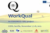 WorkQual · ICERI, Seville, November 17-18, 2015 . Work-mentoring within a Quality Management System Structure for Cooperation between Schools and SME’s. ... 2008 - 2010 Focussing