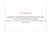Faculty of Agricultural and Environmental Sciences ... · 11.6.8 Doctor of Philosophy (Ph.D.); Food Science and Agricultural Chemistry , page 48 11.7 Natural Resource Sciences, page