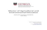 Master of Agricultural and Environmental Education · abundant opportunities and resources at the University of Georgia. The master’s degree program in Agricultural and Environmental
