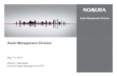 Asset Management Division - Nomura Holdings...Equity 6.6% py 9.7% 8.6% 3.2% 6.6% 1,456 Tri.Yen 1. Nomura, based on data from The Investment Trust Association, Japan 2. AUM for Nomura