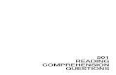 501 Reading Comprehension Questions 3rd Edition€¦ · 501 Reading Comprehension Questions,3rd Edition will work well in combination with almost any basic read-ing or English text.You