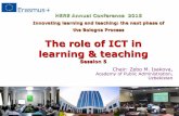 The role of ICT in learning & teachingsupporthere.org/sites/default/files/session_5_breakout_group_2_isakova_0.pdf · Chair: Zebo M. Isakova, Academy of Public Administration, Uzbekistan