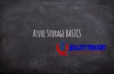 Azure Storage BASICS - Quality Thought...INF-OSYSTEMS (INDIA) PVT. Azure Storage Services File SMB file shares REST API Amazon Table Structured datasets key. value store Fast access
