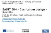 EASIT IO4 -Curriculum design - Results · Curriculum design •Drafting of a curriculum based on IO3 results (skills cards): • Three professional profiles • Expert in easy-to-understand