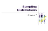 Sampling Distributions - mooreschools.com · sampling distribution remains mound shaped and symmetrical (taller/thinner)for all sample sizes. We can conclude the sampling distribution
