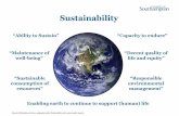Sustainability - University of Southampton...Ocean acidification The oceans play a major role in climate regulation The oceans absorbed 25% of anthropogenic CO 2 emissions 2000-2006.